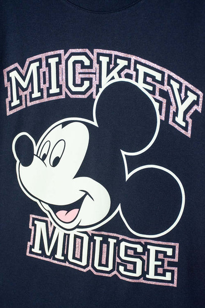 BUZO DE MINNIE MOUSE AZUL ESTAMPADO EN FRENTE PARA NIÑA