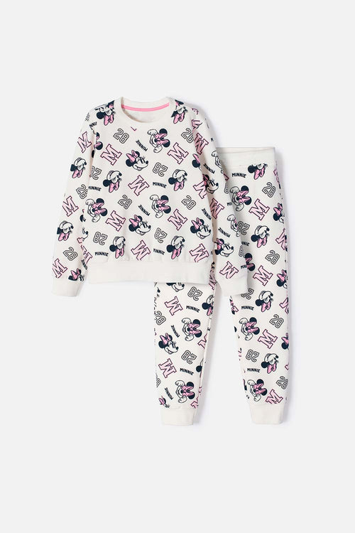 Card slide image -  CONJUNTO DE MINNIE MOUSE CON BUZO MARFIL PARA NIÑA