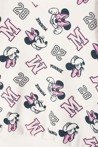 CONJUNTO DE MINNIE MOUSE CON BUZO MARFIL PARA NIÑA