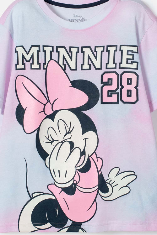 Card slide image -  CAMISETA DE MINNIE MOUSE MULTICOLOR ESTAMPADA EN FRENTE PARA NIÑA