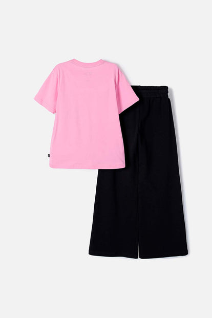 CONJUNTO DE MY MELODY & KUROMI ROSADO PARA NIÑA