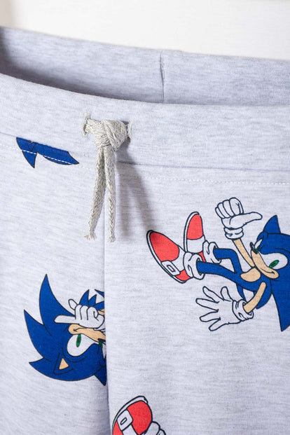 CONJUNTO DE SONIC CON PANTALÓN GRIS PARA NIÑO 
