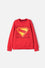 BUZO DE SUPERMAN ROJO CERRADO PARA NIÑO