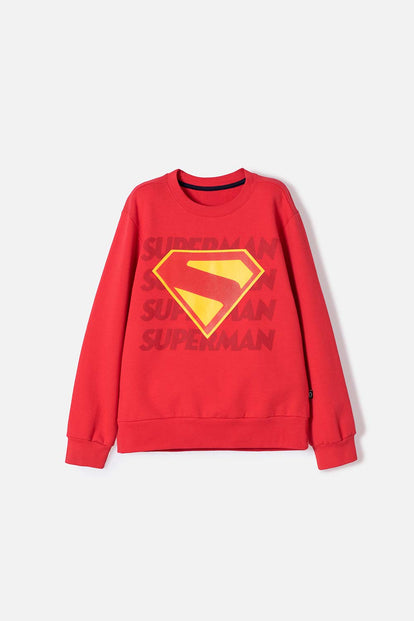  BUZO DE SUPERMAN ROJO CERRADO PARA NIÑO
