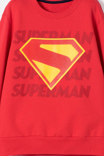  BUZO DE SUPERMAN ROJO CERRADO PARA NIÑO