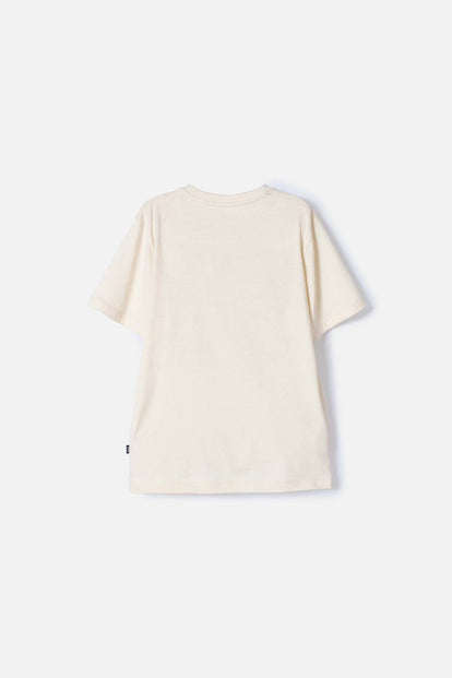 CAMISETA DE JURASSIC WORLD AVELLANA MANGA CORTA PARA NIÑO