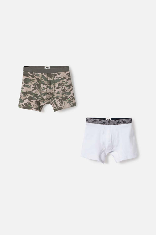 Card slide image -  PACK X2 BOXER DE JURASSIC WORLD VERDE Y BLANCO PARA NIÑO