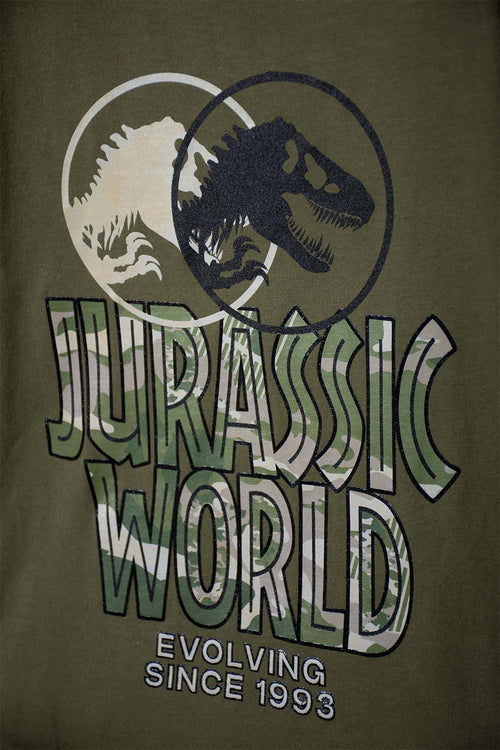Card slide image -  PIJAMA DE JURASSIC WORLD VERDE DE MANGA LARGA PARA NIÑO
