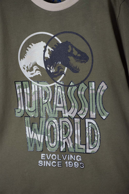 Card slide image -  PIJAMA DE JURASSIC WORLD VERDE DE CAMISETA MANGA CORTA PARA NIÑO