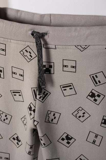 CONJUNTO DE MINECRAFT CON PANTALÓN GRIS PARA NIÑO