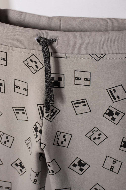 CONJUNTO DE MINECRAFT CON PANTALÓN GRIS PARA NIÑO