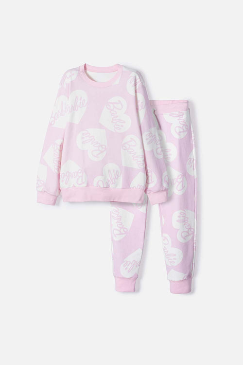 Card slide image -  CONJUNTO DE BARBIE ROSADO CON JOGGER PARA NIÑA