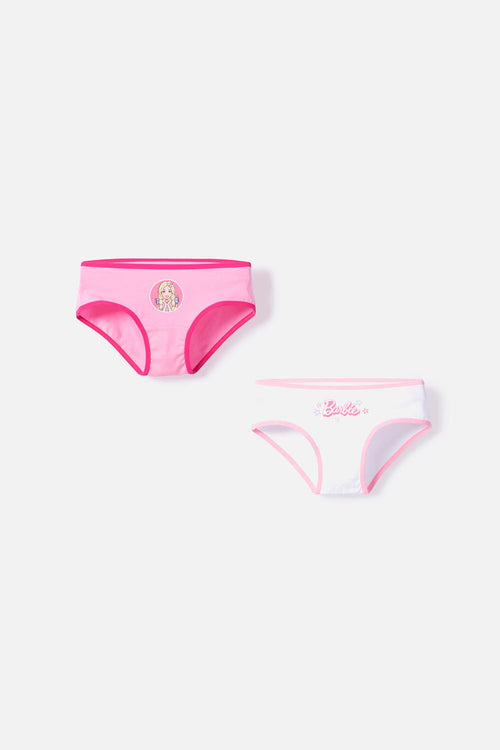 Card slide image -  PACK X2 PANTIES  DE BARBIE ROSADO ESTAMPADO PARA NIÑA
