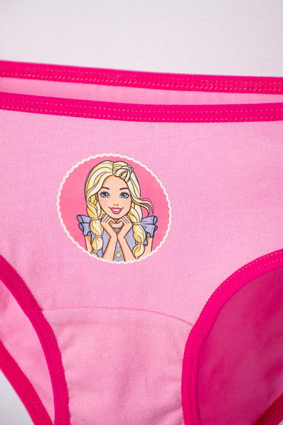  PACK X2 PANTIES  DE BARBIE ROSADO ESTAMPADO PARA NIÑA