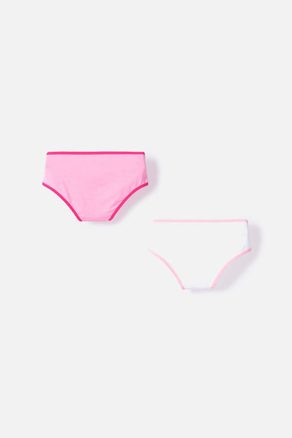 PACK X2 PANTIES  DE BARBIE ROSADO ESTAMPADO PARA NIÑA