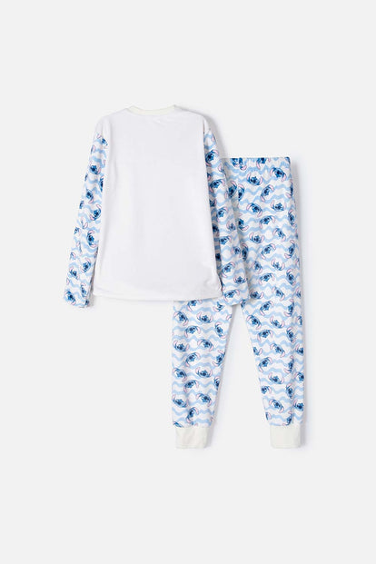 PIJAMA DE STITCH CON PANTALÓN MARFIL PARA NIÑA
