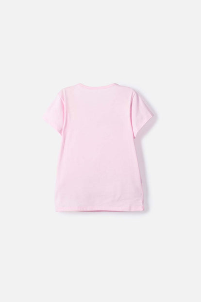 CAMISETA DE LOONEY TUNES MANGA CORTA ROSADA PARA NIÑA