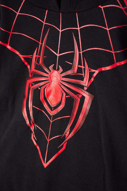 BUZO DE SPIDERMAN CON CAPUCHA NEGRO PARA NIÑO