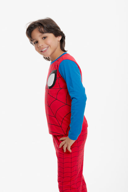 PIJAMA DE SPIDERMAN CON PANTALÓN LARGO MULTICOLOR PARA NIÑO