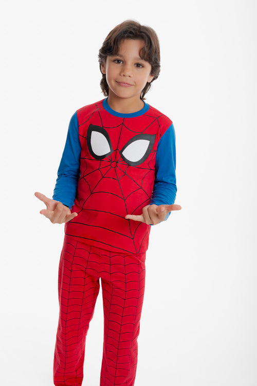 PIJAMA DE SPIDERMAN CON PANTALÓN LARGO MULTICOLOR PARA NIÑO