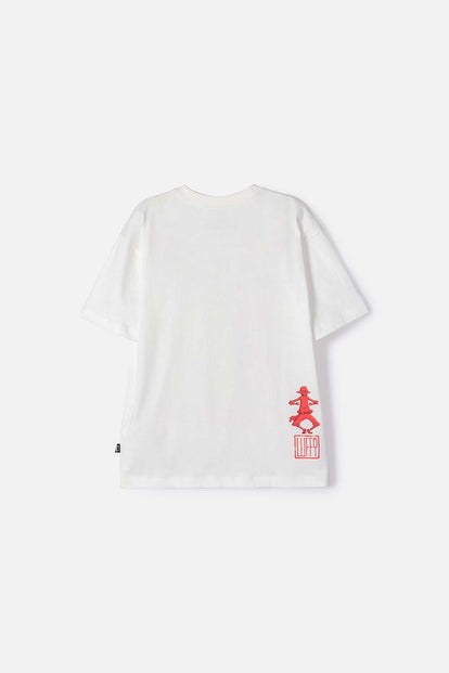 CAMISETA DE ONE PIECE MANGA CORTA MARFIL PARA TEEN NIÑO