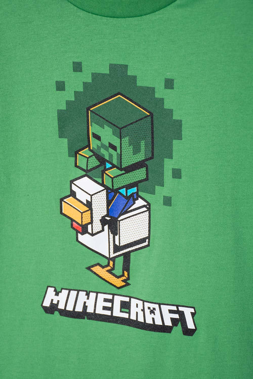 Card slide image -  CAMISETA DE MINECRAFT MANGA CORTA VERDE PARA NIÑO
