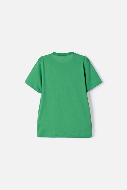 CAMISETA DE MINECRAFT MANGA CORTA VERDE PARA NIÑO