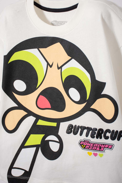 Card slide image -  CAMISETA DE LAS CHICAS SUPERPODEROSAS MARFIL MANGA CORTA PARA NIÑA
