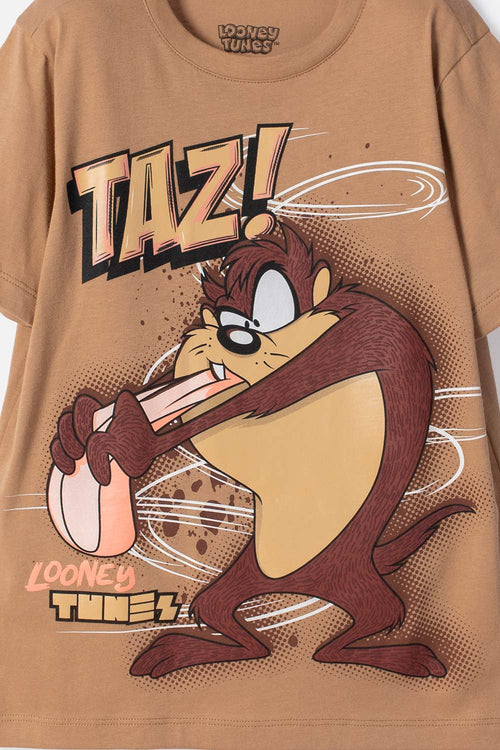 Card slide image -  CAMISETA LOONEY TUNES MANGA CORTA CARAMELO PARA NIÑO