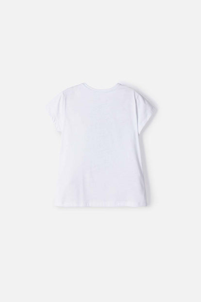 CAMISETA DE MINECRAFT MANGA CORTA BLANCO PARA NIÑA