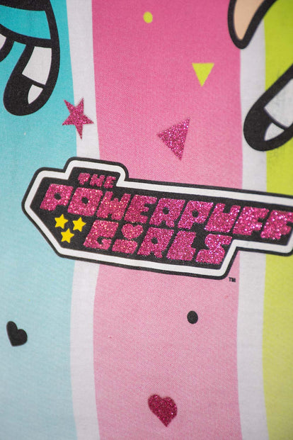  PIJAMA DE LAS CHICAS SUPERPODEROSAS BLANCA Y NEGRA DE PANTALÓN LARGO PARA NIÑA