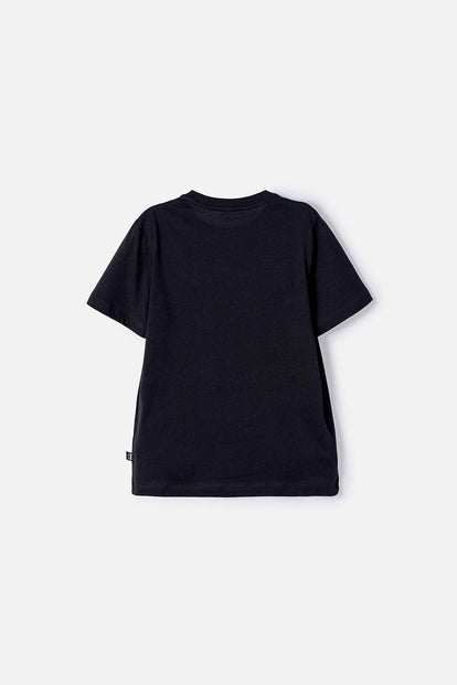 CAMISETA DE MICKEY MOUSE NEGRA MANGA CORTA PARA NIÑO
