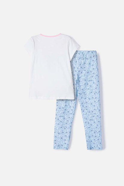 PIJAMA DE STITCH MANGA CORTA MULTICOLOR PARA NIÑA