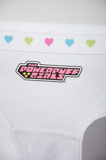 CONJUNTO DE TOP Y PANTY DE LAS CHICAS SUPERPODEROSAS BLANCO  PARA NIÑA