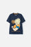 CAMISETA DE DRAGON BALL MANGA CORTA AZUL PARA NIÑO