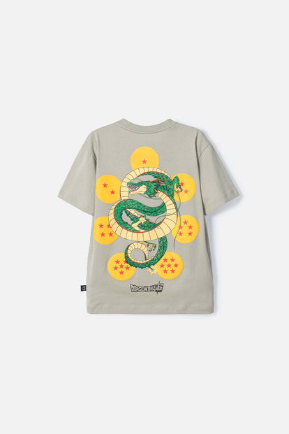 CAMISETA DE DRAGON BALL MANGA CORTA VERDE PARA NINO