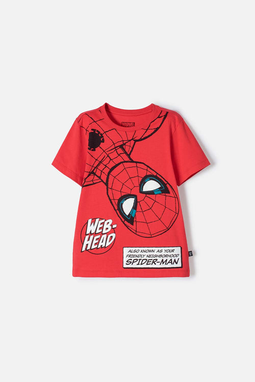 Card slide image -  CAMISETA DE SPIDERMAN MANGA CORTA ROJO PARA NIÑO
