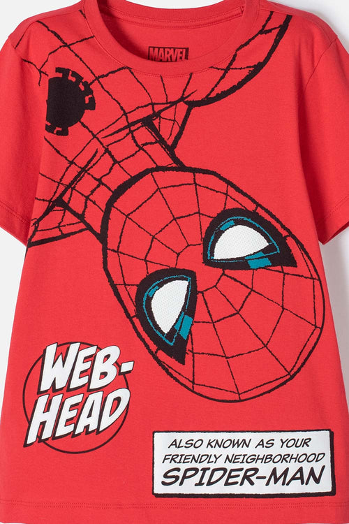 Card slide image -  CAMISETA DE SPIDERMAN MANGA CORTA ROJO PARA NIÑO