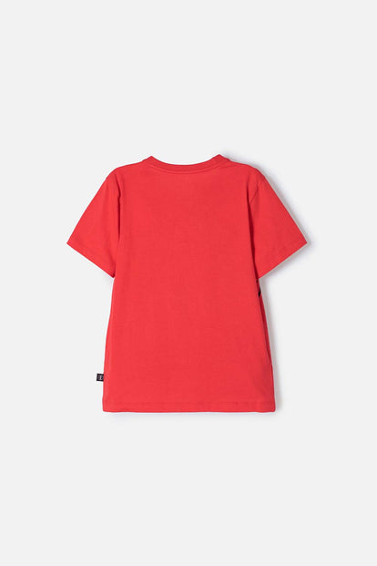 CAMISETA DE SPIDERMAN MANGA CORTA ROJO PARA NIÑO
