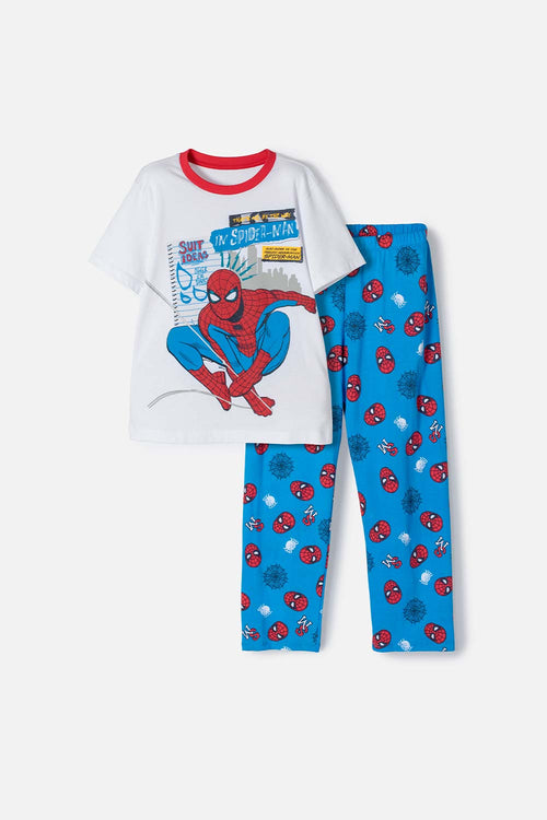 Card slide image -  PIJAMA DE SPIDERMAN AZUL, ROJO Y BLANCO PARA NIÑO
