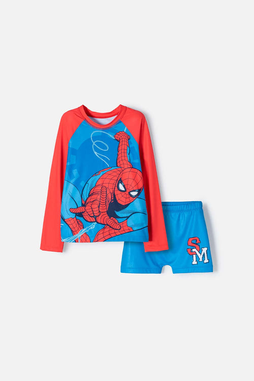 Card slide image -  CONJUNTO DE BAÑO DE SPIDERMAN AZUL Y ROJO PARA NIÑO
