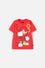 CAMISETA DE SONIC MANGA CORTA ROJO PARA NIÑO