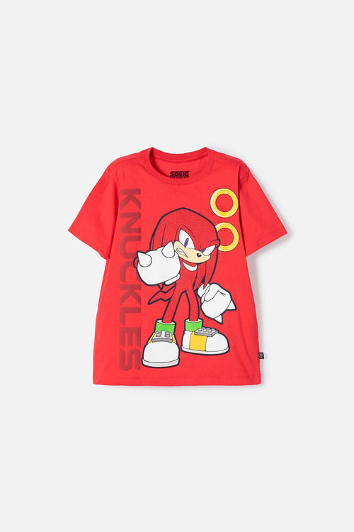 Card slide image -  CAMISETA DE SONIC MANGA CORTA ROJO PARA NIÑO