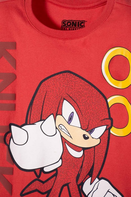 Card slide image -  CAMISETA DE SONIC MANGA CORTA ROJO PARA NIÑO