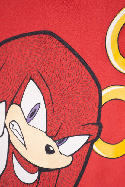 CAMISETA DE SONIC MANGA CORTA ROJO PARA NIÑO