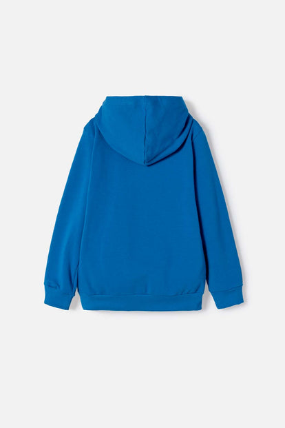 BUZO DE SONIC CON CAPUCHA AZUL PARA NIÑO