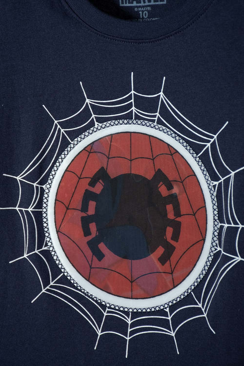 CAMISETA DE SPIDER-MAN MANGA CORTA AZUL PARA NIÑO