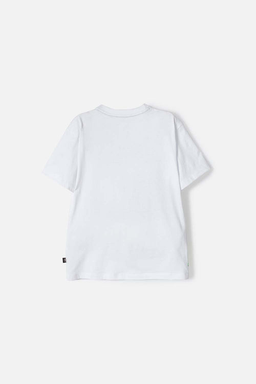 CAMISETA DE MINECRAFT MANGA CORTA BLANCA PARA NIÑO
