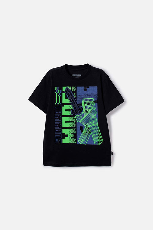 CAMISETA DE MINECRAFT QUE ALUMBRA EN LA OSCURIDAD PARA NIÑO