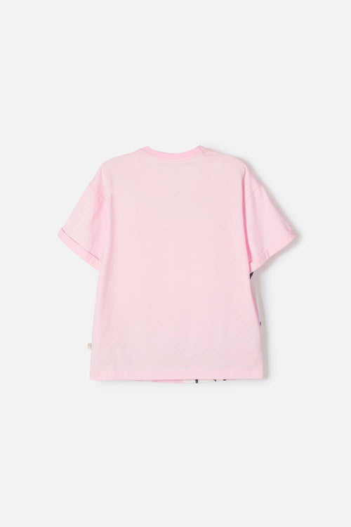 CAMISETA DE CINNAMOROLL MANGA CORTA ROSA PARA NIÑA